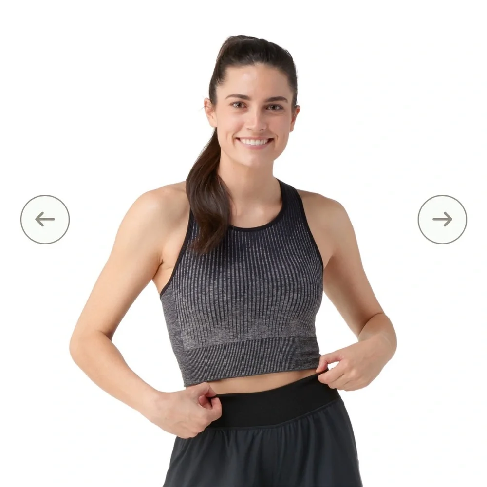 Smartwool Intraknit Crop Bra - Blue - Picture 5 of 6